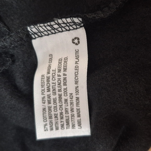 Art Class Girl's Black Cropped Boxy Zip-Up Hoodie Size XS(4/5) - Picture 7 of 9